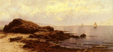  Island Oil Painting - Low Tide Baileys Island Maine modern beachside Alfred Thompson Bricher